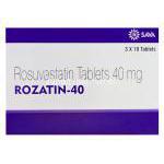 Rozatin-40 ロザチン、ジェネリッククレストール、ロスバスタチン40mg 箱